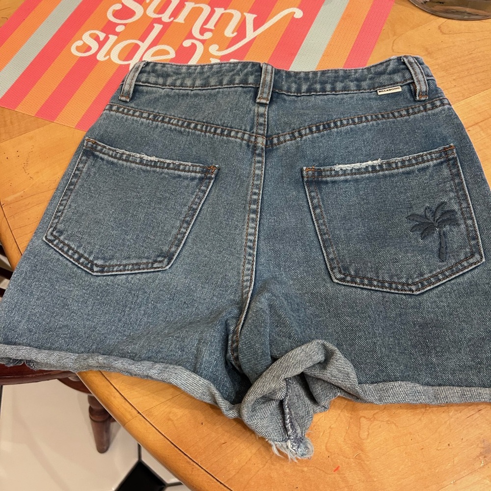 Billabong Blue Jean Shorts with Palm Tree Detail